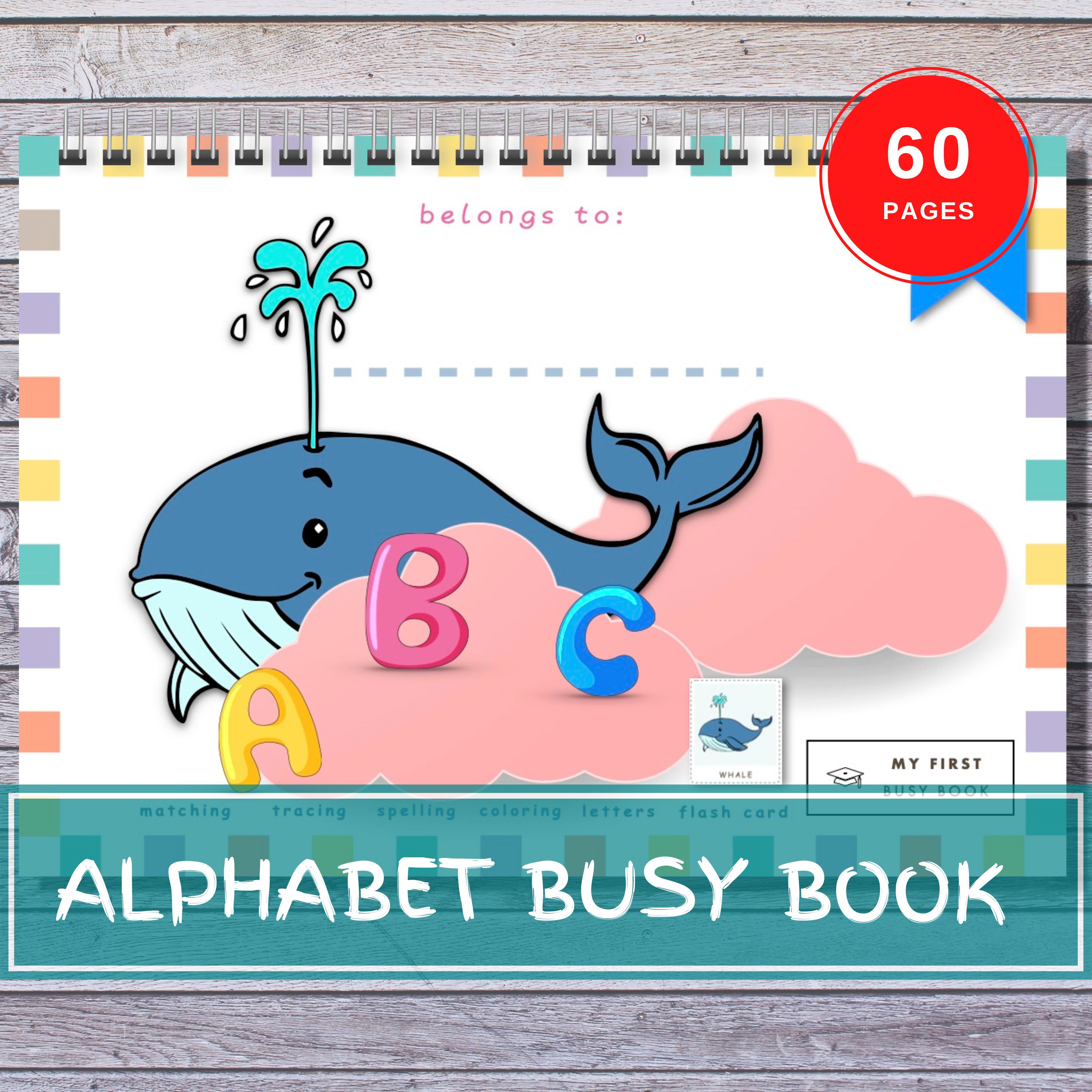 My First Alphabet Children Busy Book Activity Early Learning 3 years old page 1