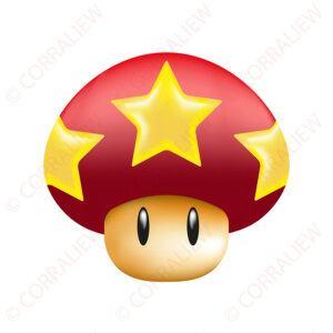 3D Super Mario Super Mushroom Life Mushroom Cute Cartoon PNG Vector