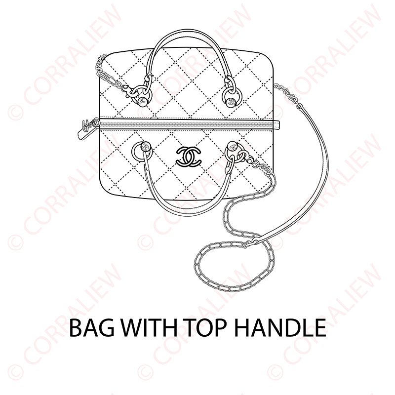 Arbejdsgiver Pensioneret Vidunderlig Chanel Bag With Top Handle Line Art Icon PNG SVG Symbol Vector Coloring  Page | de Cor's