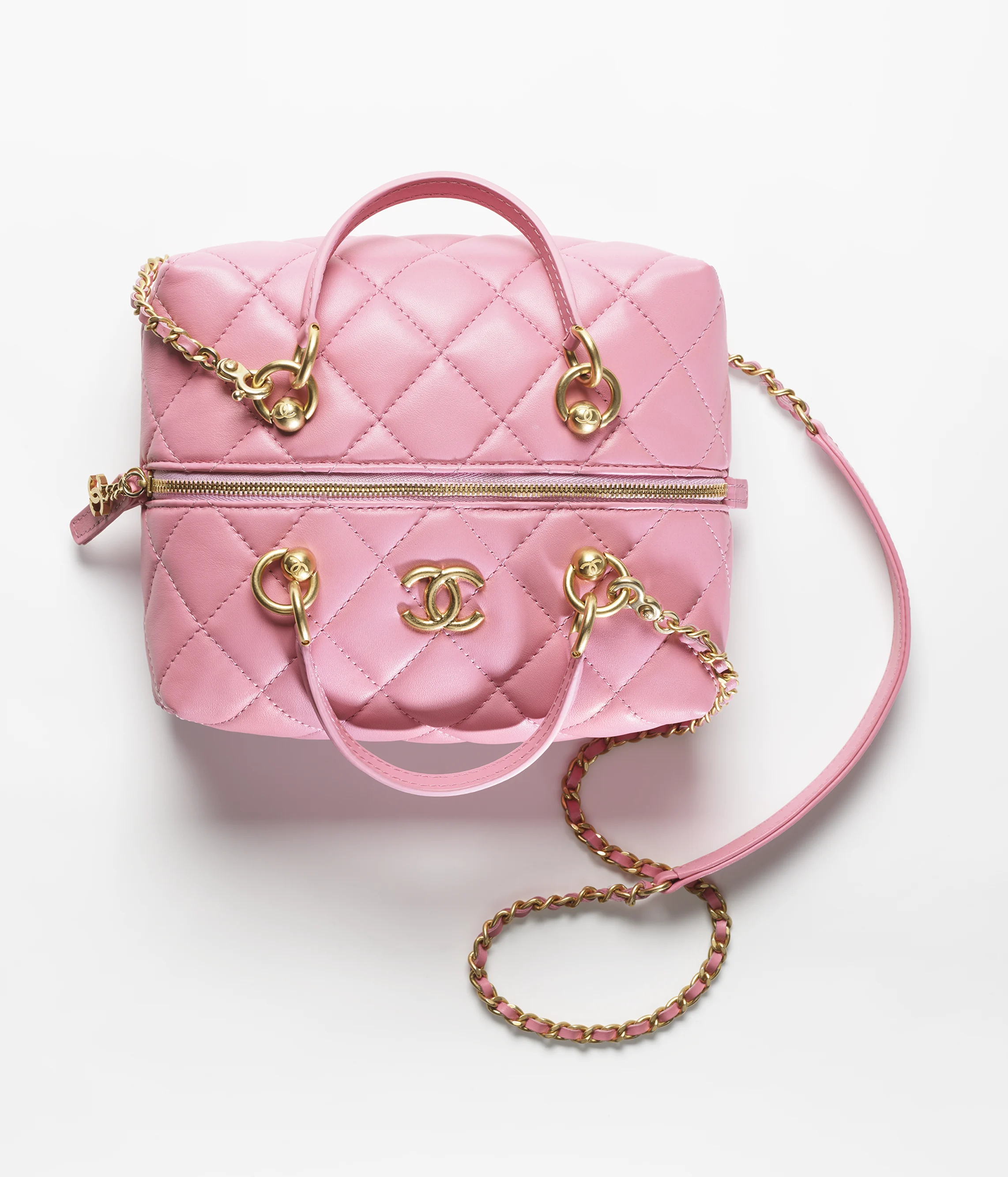 Chanel Bag with Top Handle Pink