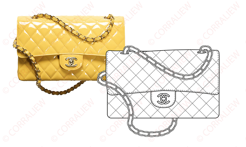 Chanel Classic Handbag Actual Product vs Illustration