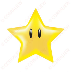 3D Mario Super Star Vector PNG Transparent Background
